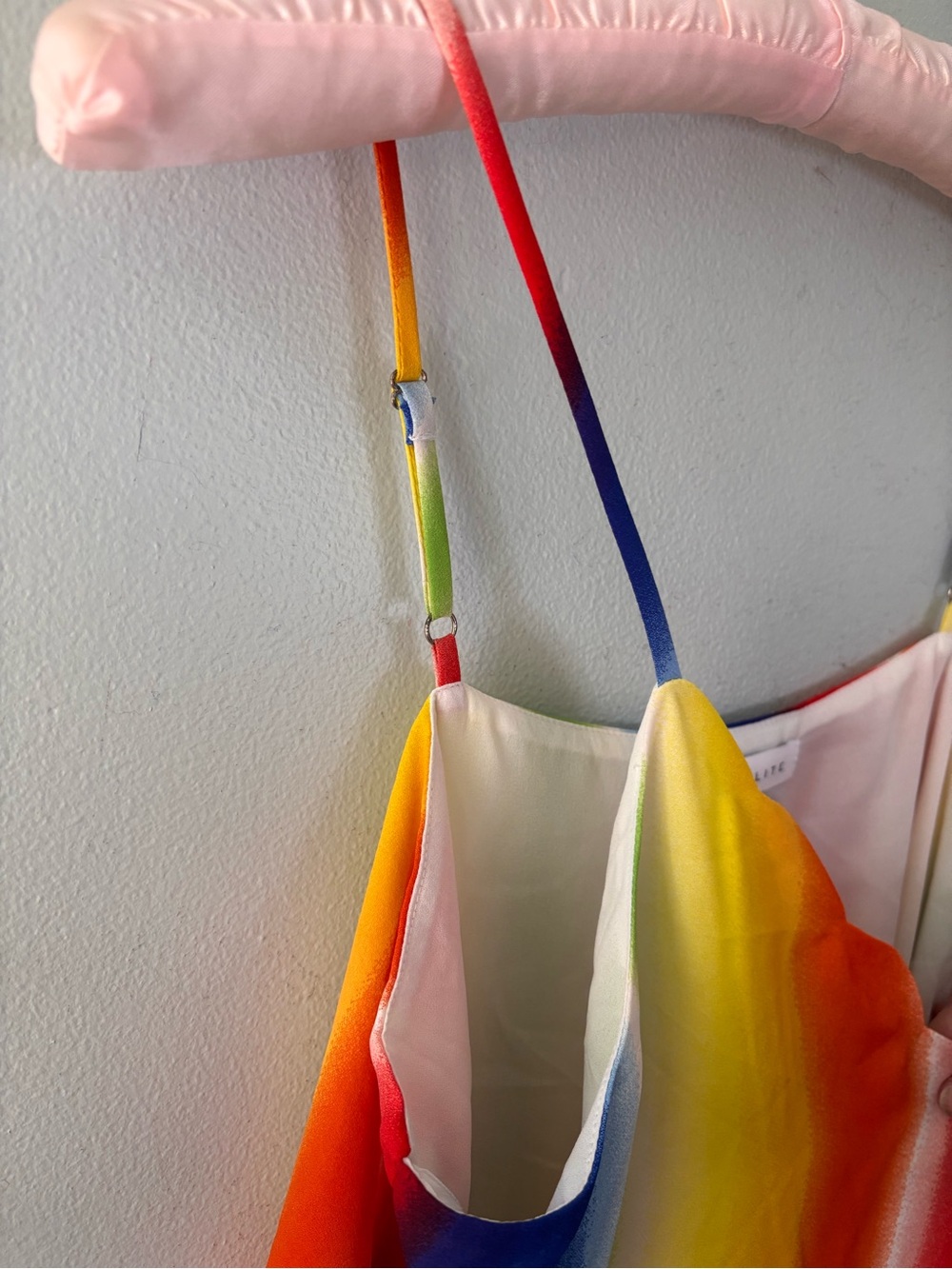 Rainbow Stripe Sleeveless Cami Tank Top Large Pride Festival - Picture 5 of 8